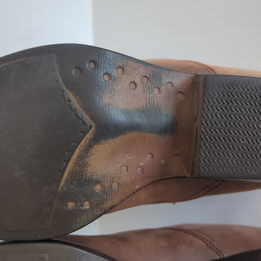 Vintage Maine Woods Dude Leather Tooling Cowgirl Western Ankle Shooties 9M Brown - Picture 14 of 16